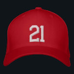 21 Twenty One Embroidered Hat<br><div class="desc">21 Twenty One Baseball Cap with White Embroidered Lettering.</div>