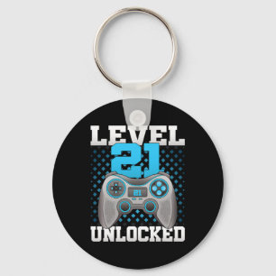 21 Unlocked Video Gaming 21st Birthday Game Gamer Key Ring