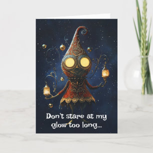 *~* 21 Whimsical Glow Funny Magical Christmas AP97 Thank You Card