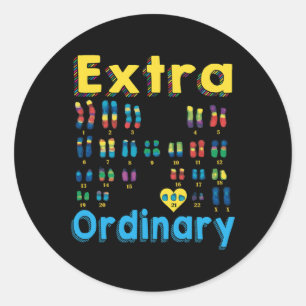 21 Xx Extra Chromosome Girl World Down Syndrome Da Classic Round Sticker