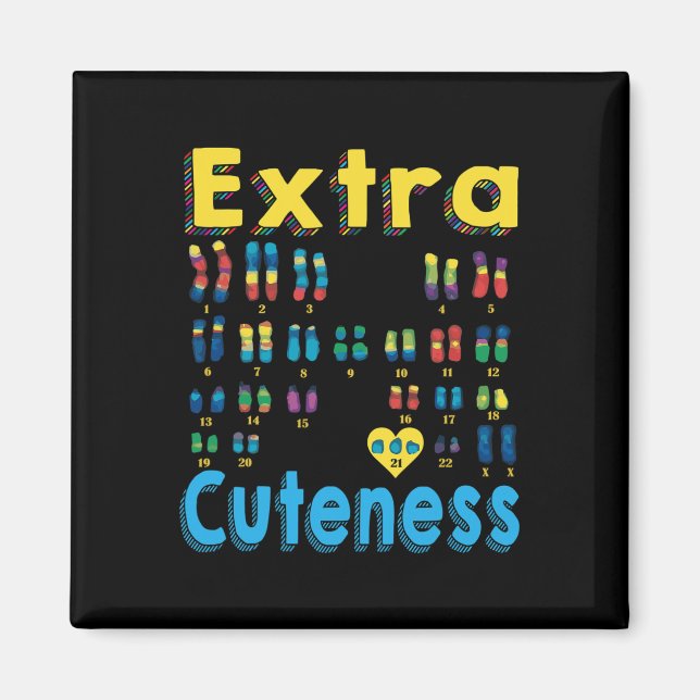 21 Xx Extra Chromosome Girl World Down Syndrome Da Magnet (Front)