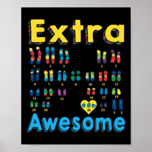 21 Xx Extra Chromosome Girl World Down Syndrome Da Poster