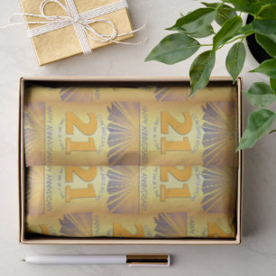 21 Year Golden Ray 12 Step Anniversary Tissue Paper