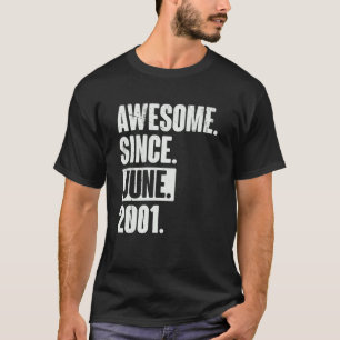 21 Year Old 21st Birthday   Awesome Since June 200 T-Shirt