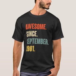 21 Year Old 21st Birthday Funny Awesome Since Sept T-Shirt