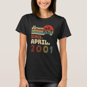 21 Year Old Awesome Since April 2001 21th Birthday T-Shirt