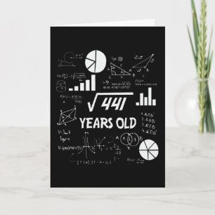 21 Year Old Bday Geeky Math 21st birthday Gift  Card
