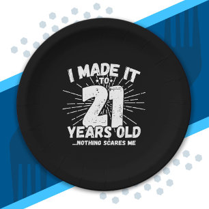 21 Year Old Birthday - Birthday Meme - Funny 21st Paper Plate