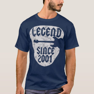 21 Year Old Guitarist Born in 2001 21st Birthday B T-Shirt