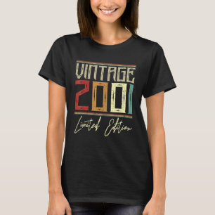 21 Year Old Vintage 2001 21st Birthday T-Shirt