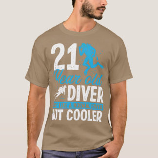21 Year Scuba Diving Diver Snorkel 21 Birthday T-Shirt