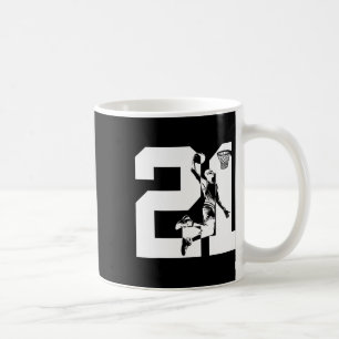 21 Years Number 21 Sketll 21st Birthday  Coffee Mug