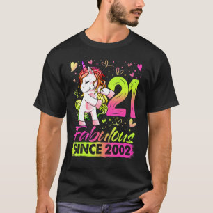 21 Years Old Flossing Unicorn 21st Birthday Girl T-Shirt