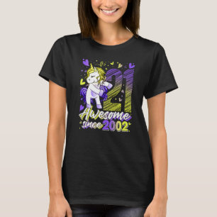 21 Years Old Flossing Unicorn  21st Birthday Girl  T-Shirt