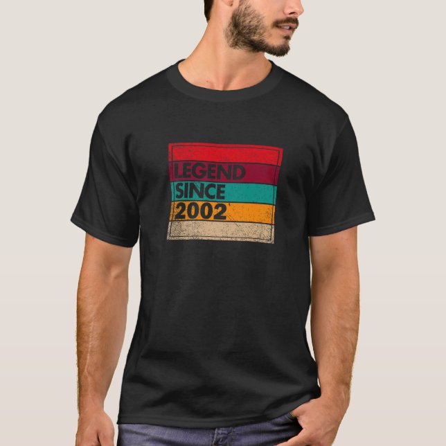 21 Years Old Legend Since 2002 21St Birthday T-Shirt (Front)