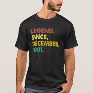 21 Years Old   Legend Since December 2001 21st Bir T-Shirt