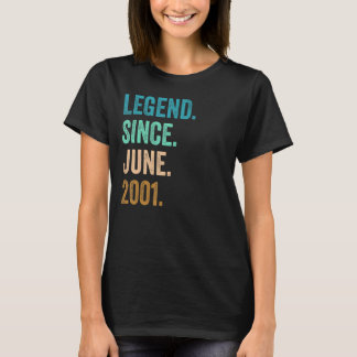21 Years Old Legend Since June 2001 21st Birthday T-Shirt