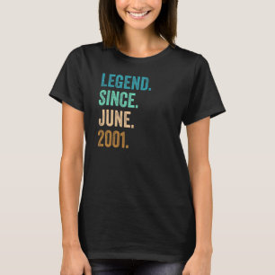 21 Years Old Legend Since June 2001 21st Birthday T-Shirt