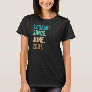 21 Years Old Legend Since June 2001 21st Birthday T-Shirt