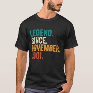 21 Years Old  Legend Since November 2001 21st Birt T-Shirt