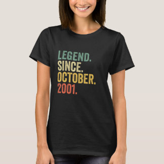 21 Years Old Legend Since October 2001 21st Birthd T-Shirt