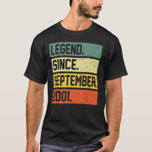 21 Years Old Legend Since September 2001 21th Bir T-Shirt