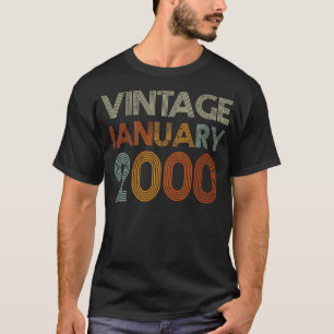21 Years Old Retro Birthday Gift Vintage January 2 T-Shirt