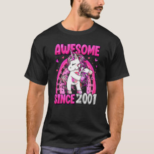 21 Years Old Unicorn Flossing 21st Birthday Girl U T-Shirt