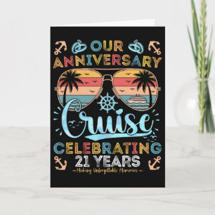 21st Anniversary Cruise Celebrating 21 Years Coupl Card