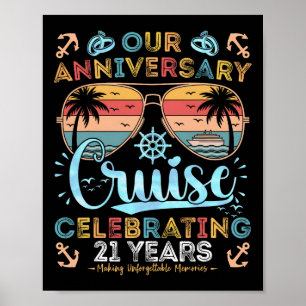 21st Anniversary Cruise Celebrating 21 Years Coupl Poster