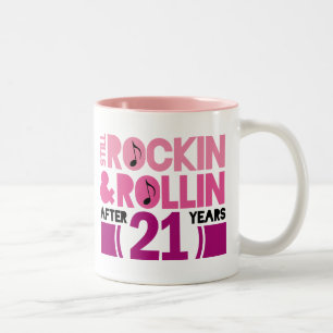 21st Anniversary Wedding Gift Two-Tone Coffee Mug