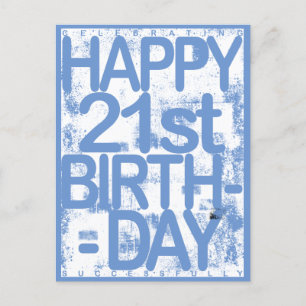21st Birth Day  Postcard