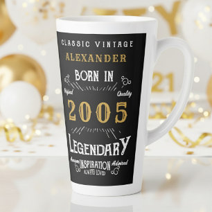 21st Birthday 2005 Legendary Retro Latte Mug