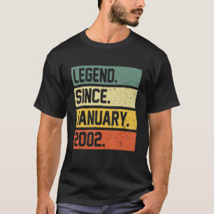 21st Birthday  21 Year Old Legend Since January 20 T-Shirt