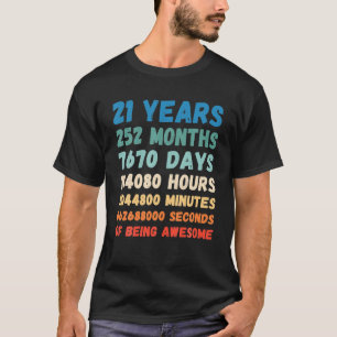 21st Birthday 21 Years Of Being Awesome Wedding T-Shirt