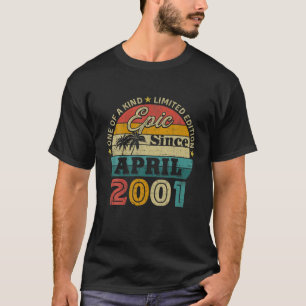 21St Birthday 21 Years Old Gifts Epic Since April T-Shirt
