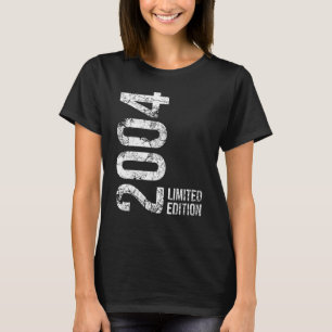 21st Birthday 21 Years Old Man Woman Vintage 2004 T-Shirt