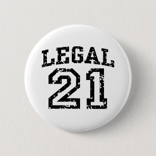 21st Birthday 6 Cm Round Badge