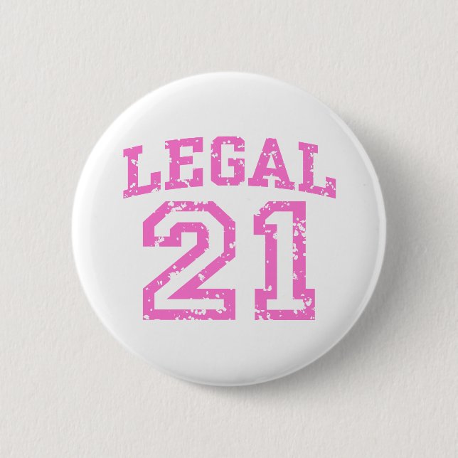 21st Birthday 6 Cm Round Badge (Front)