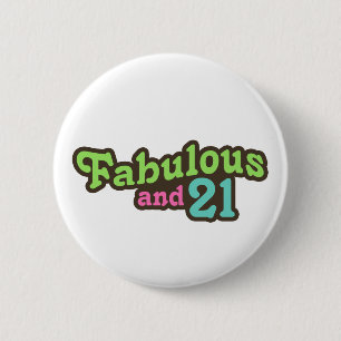 21st Birthday 6 Cm Round Badge