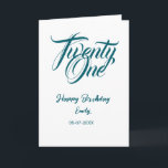 21st birthday add name date year blue template thi<br><div class="desc">editable design</div>