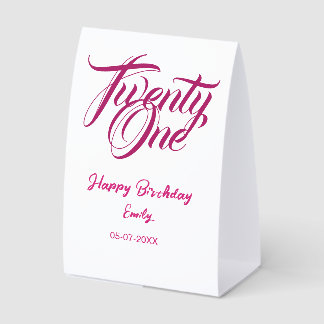21st birthday add name date year pink template thi