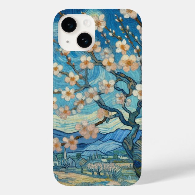 21st Birthday Almond blossom blue-cream  Case-Mate iPhone Case (Back)