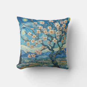 21st Birthday Almond blossom blue-cream  Cushion