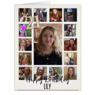 21st Birthday Almond blossom blue-cream invitation