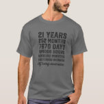 21St Birthday Awesome Birthday Countdown Retro 21 T-Shirt<br><div class="desc">21St Birthday Awesome Birthday Countdown Retro 21 Years Old Birthday shirt for men and women. Awesome unique birthday gift for your dad,  daddy,  brother,  sister,  husband,  mama,  papa,  son,  daughter,  uncle or nephew,  girlfriend,  mom,  mother,  Complete your bday decor with this Tees.</div>