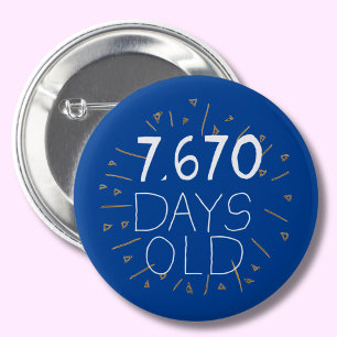 21st birthday badge Age in days