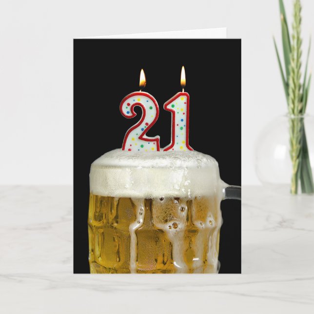 21st Birthday Beer Card (Front)