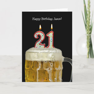 21st Birthday Beer Mug Card