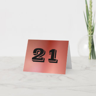 21st Birthday Card (non-alcoholic)
